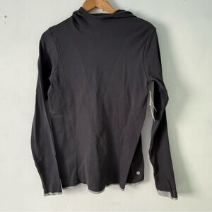 Zella Grey Forged Long Sleeve hooded shirt new with tags from Nordstrom